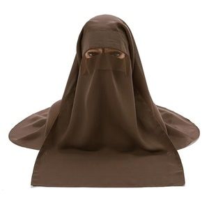 3 layared Niqab Saudi Niqab with nose string Islamic niqab face veil Muslim